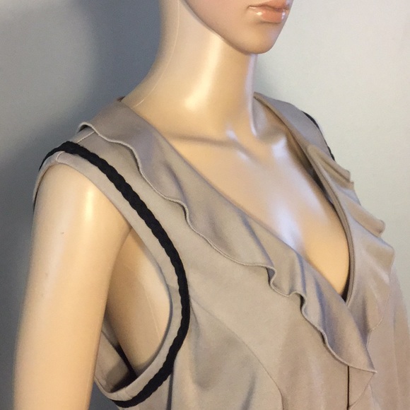 ANTONIO DERRICO Tan & black MIDI DRESS - Picture 4 of 5